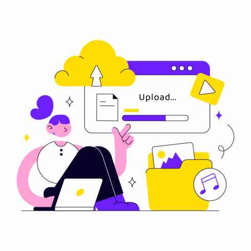 10 Upload Document Illustration cover image.