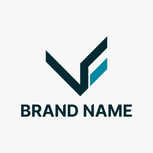 VF minimalistic letter-based and wordmark vector logo design cover image.