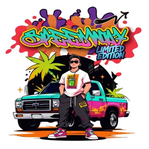 Speedway Limited Edition – 90s Graffiti Streetwear Truck Graphic Tee cover image.