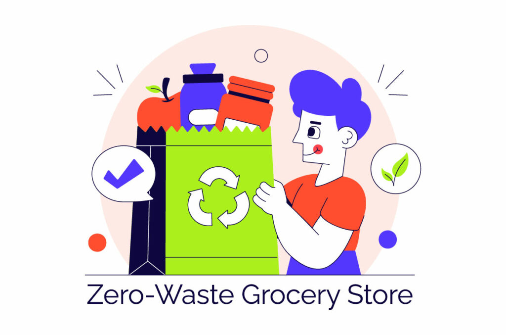 10 Zero Waste Grocery Store Illustration - MasterBundles