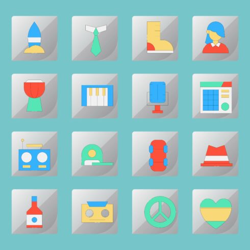 Construction & Safety Flat Icons Bundle – 16 Vector Icons cover image.