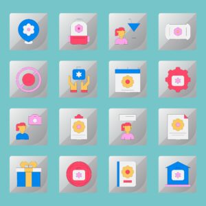 Event & Celebration Flat Icons Bundle – 16 Vector Icons cover image.