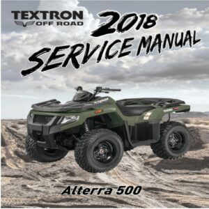Arctic Cat Alterra 500 Service Manual 2018 cover image.