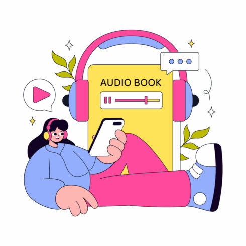 10 Audio Book Illustration cover image.