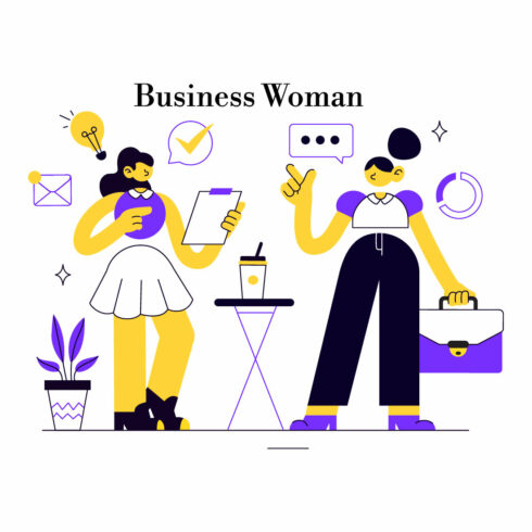 10 Business Woman Illustration cover image.