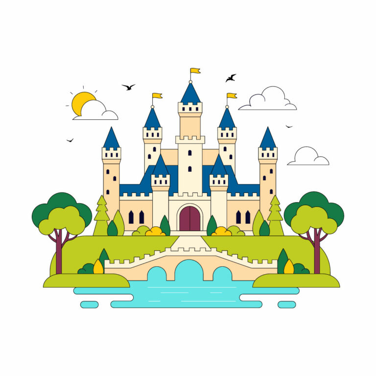 10 Castle Vector Illustration cover image.