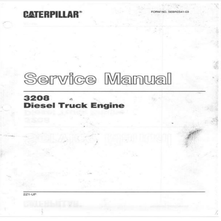 CATERPILLAR 3208 DIESEL TRUCK ENGINE SERVICE MANUAL cover image.