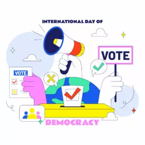 10 International Day of Democracy Illustration cover image.