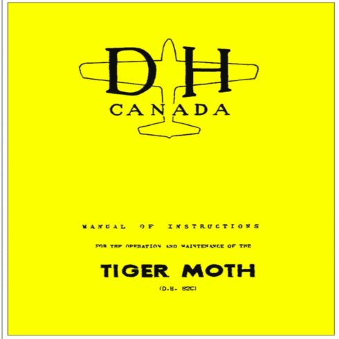 DE HAVILLAND 6 DH82A Tiger Moth Op and Maint G-AOIL 06-12 MANUAL cover image.