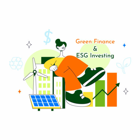 10 Green Finance Investing Illustration cover image.