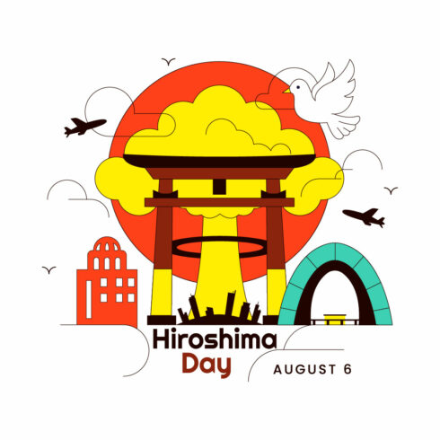 10 Hiroshima Day Vector Illustration cover image.