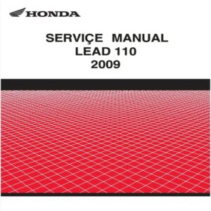 Honda Lead NHX110 NHX 110 2009 Motorcycle Service Repair Workshop Manual cover image.