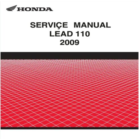 Honda Lead NHX110 NHX 110 2009 Motorcycle Service Repair Workshop Manual cover image.
