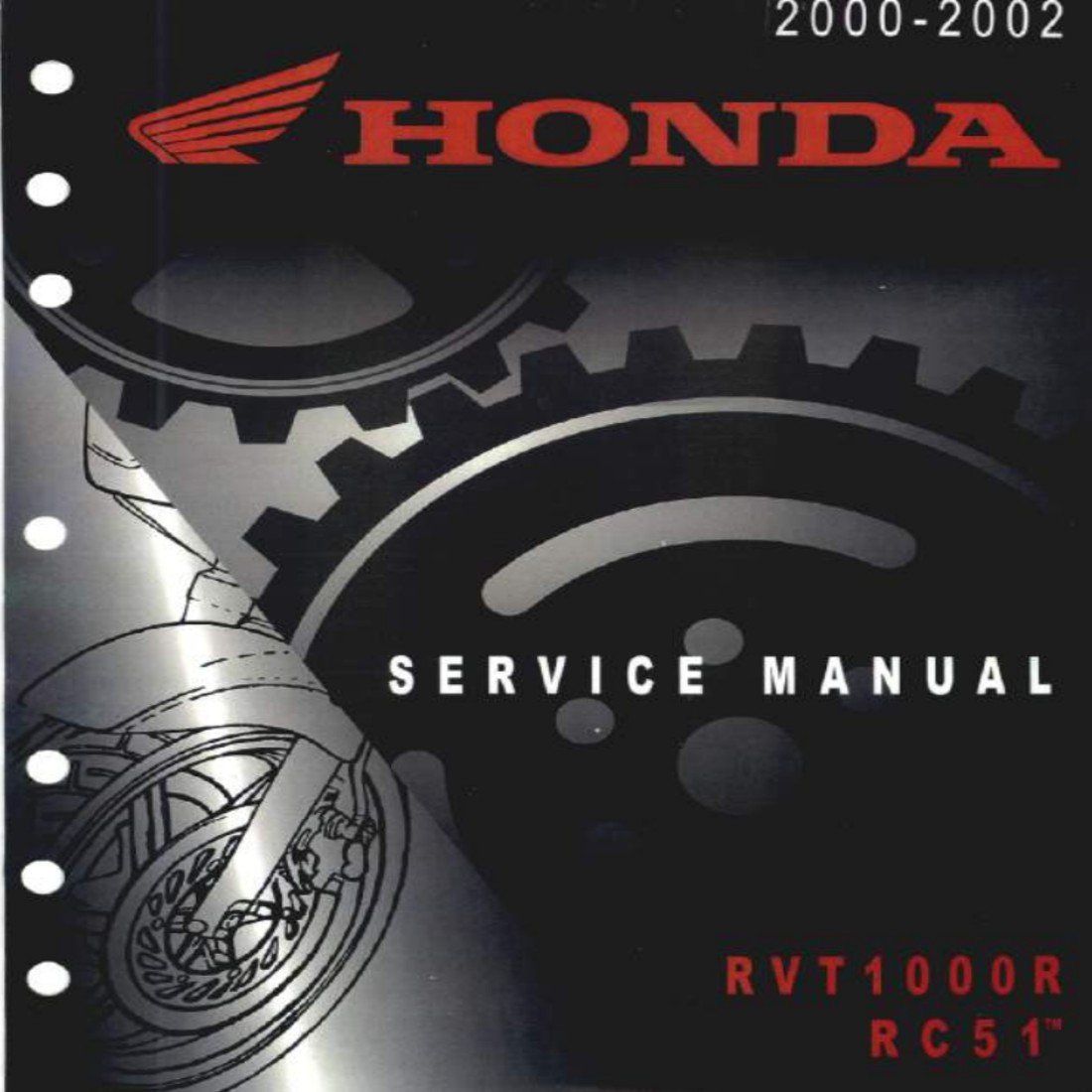 Honda RVT1000K RC51 整備マニュアル 2000-2006 HONDA RVT1000R RC51 User Service Repair Manual - MasterBundles