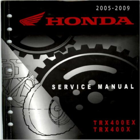 Honda TRX400ex Service Repair Manual 05-09 cover image.