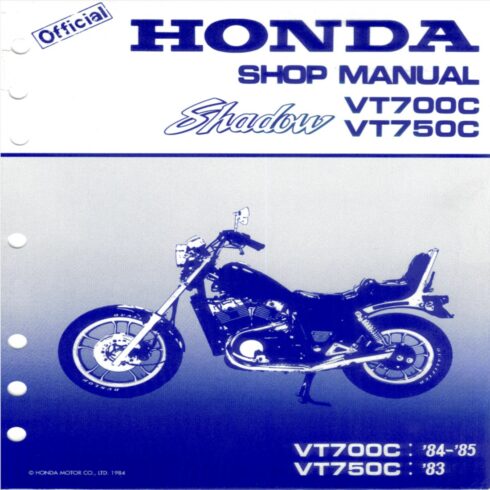 Honda VT700C VT750C Shadow Service Shop Repair Manual 83-85 cover image.