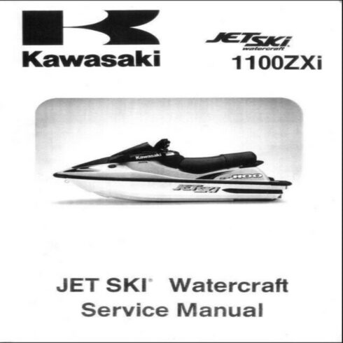 Kawasaki Jetski 1100 Zxi Service Manual 1996-2002 cover image.