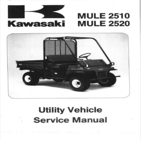 kawasaki mule 2510 2520 Utility Vehicle Service Manual cover image.