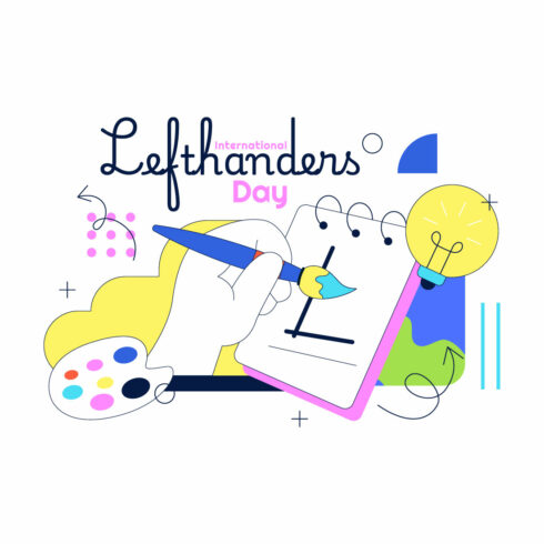 10 International Left Handers Day Illustration cover image.