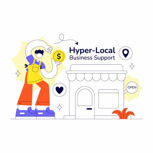 10 Hyper Local Business Support Illustration cover image.