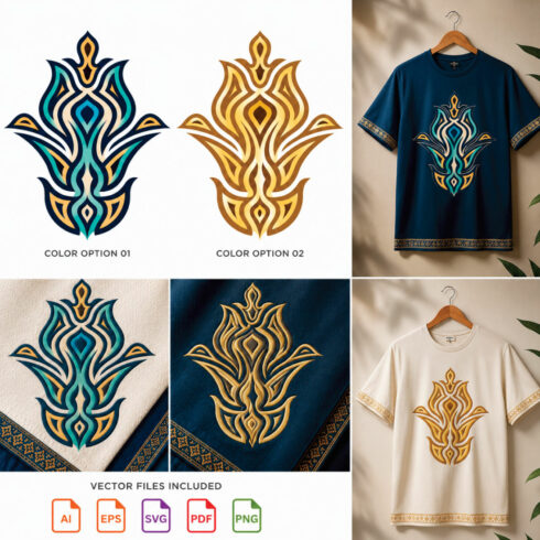 Luxury Floral Ornamental Vector Design | Premium Textile Pattern & Branding Motif cover image.
