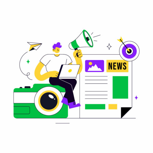 10 News Vector Illustration cover image.