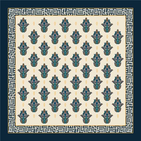 Luxury Islamic Geometric Floral Seamless Pattern | Premium Vector Textile & Surface Design cover image.