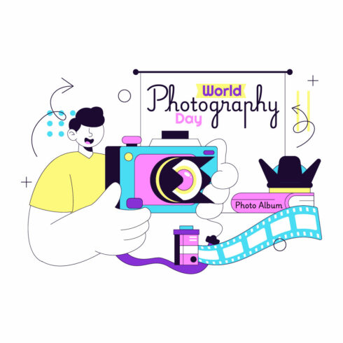 10 World Photography Day Illustration cover image.