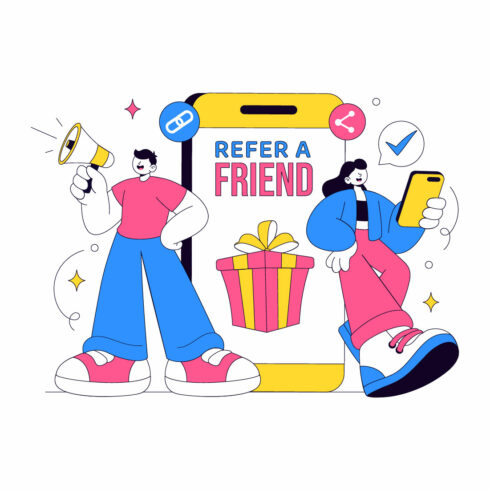 10 Refer a Friend Illustration cover image.