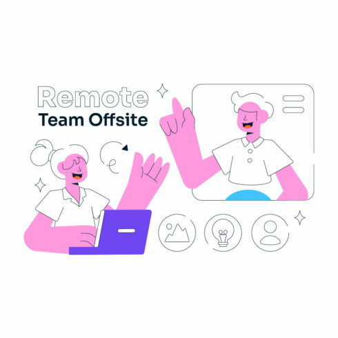 10 Remote Team Offsite Illustration cover image.
