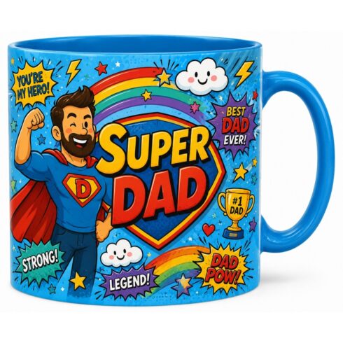 Color Pop Father's Day Mug Mockup Pair cover image.