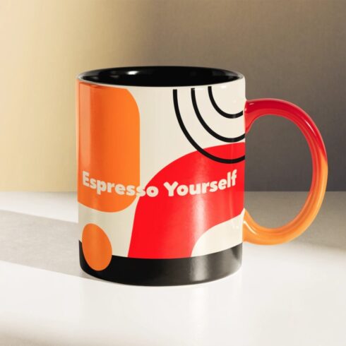 “Modern Mug Mockup Pair – Cream & Burnt Orange Color Combination | Inner Blank” cover image.