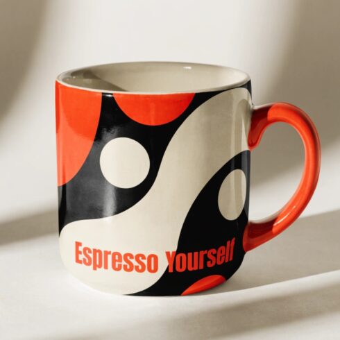 Modern Coffeehouse Espresso Yourself Mug Mockup Duo cover image.