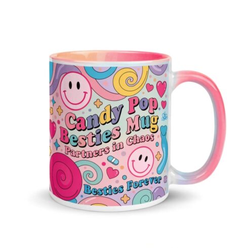 Color Pop Besties Mug Duo | Bright Friendship Gift Mug Pair for Best Friends cover image.