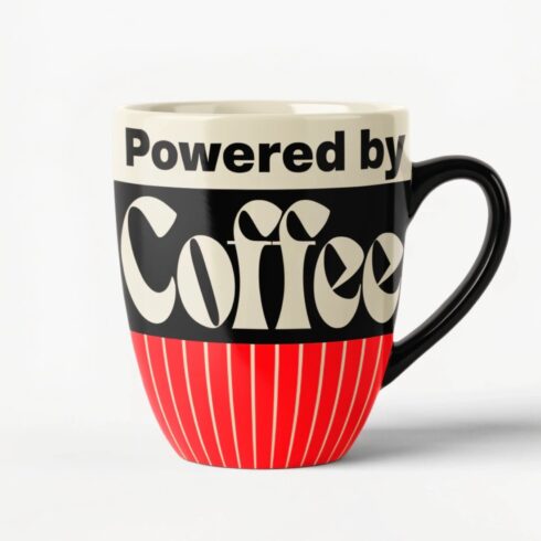 Powered by Coffee Mug Mockup Pair | Modern Café Style Coffee Cup Set cover image.