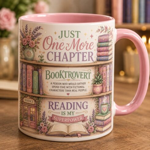 Colorful Reader Mug Duo |Book Lover Gift Mug | Vibrant Reading Theme cover image.