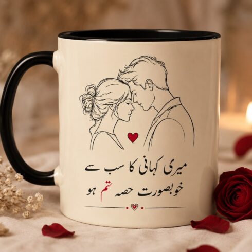 Elegant Romantic Mug Pair | Minimal Love Story Edition cover image.