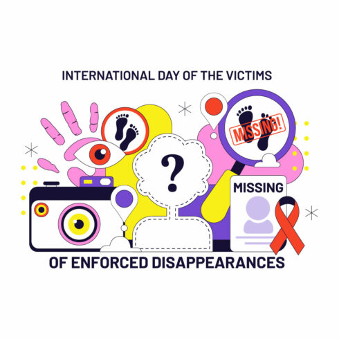 10 Victims of Enforced Disappearances Day Illustration cover image.