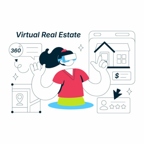 10 Virtual Real Estate Illustration cover image.