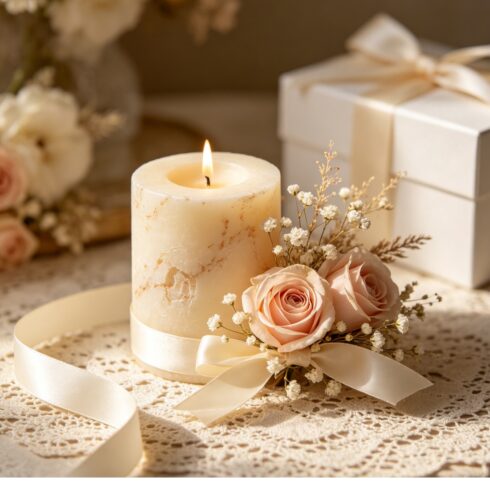 30+ Wedding Candle Midjourney Prompt Pack | Etsy Product Photography | Commercial Use cover image.