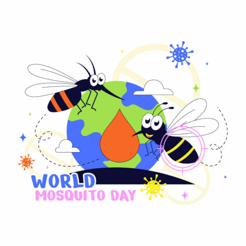 10 World Mosquito Day Illustration cover image.