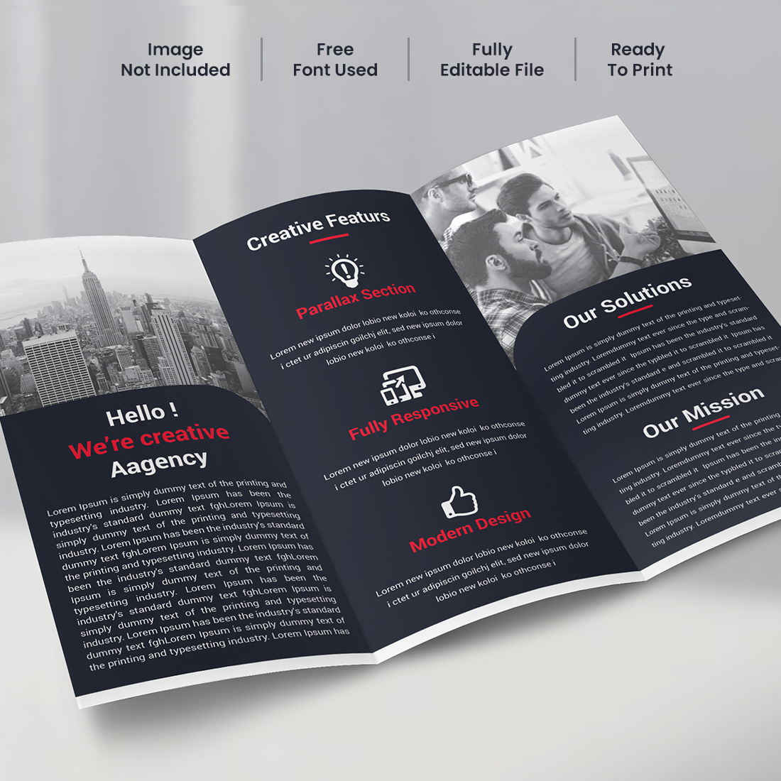 Clean Corporate Trifold Brochure - MasterBundles