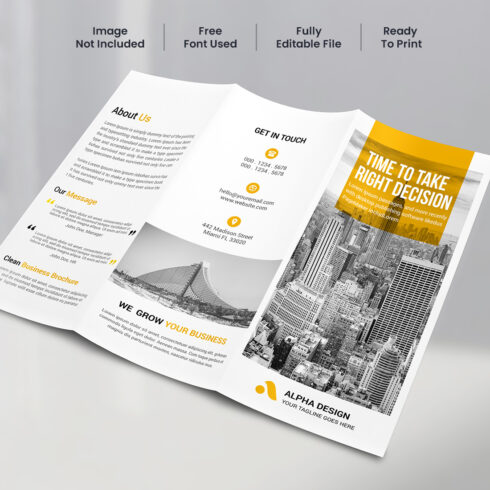 Modern Corporate Trifold Brochure cover image.