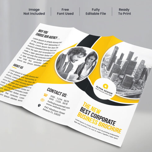 Corporate Trifold Brochure cover image.