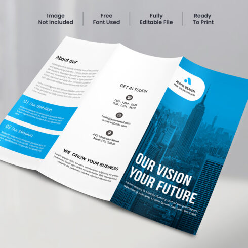 Clean Corporate Trifold Brochure cover image.
