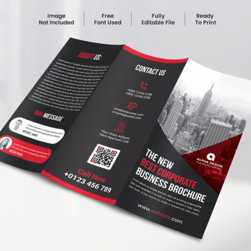 Modern Corporate Trifold Brochure cover image.