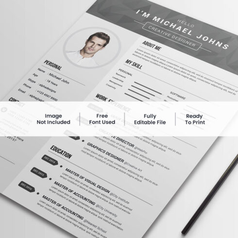 Modern Resume Design cover image.