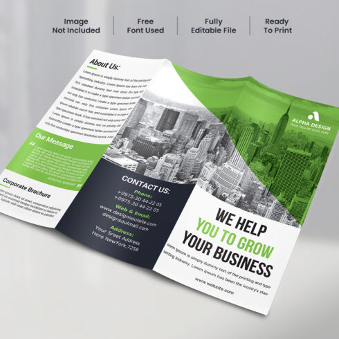 Modern Corporate Trifold Brochure cover image.
