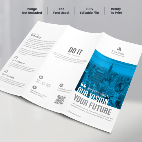 Clean Corporate Trifold Brochure cover image.