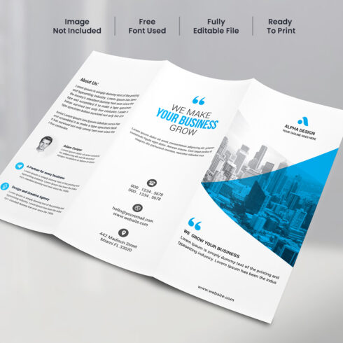 Modern Corporate Trifold Brochure cover image.